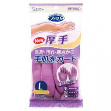Перчатки виниловые уплотненные на пальцах и ладонях ST Family  с антибактериальным эффектом Purple (размер L) 1 пара