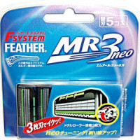 Feather F-System MR3 Neo Сменные картриджи с тройным лезвием 5 шт