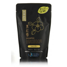 В Японском магазине покупают - Шампунь для сухих и поврежденных волос Kumano ShikiOriori Shampoo Черная Камелия и Протеин Шелка (м.у.) 400 мл