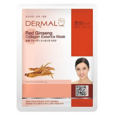 Маска коллагеновая Dermal Collagen Essence Mask Red Ginseng с экстрактом женьшеня 1 шт 23 гр