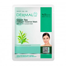 Dermal Collagen Essence Mask Green Tea Маска коллагеновая с экстрактом зелёного чая 1 шт 23 гр 010